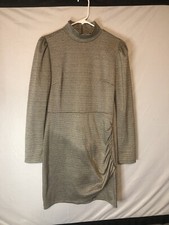 Forever 21 Womens Long Sleeve Dress Size Large Brown With Pattern 