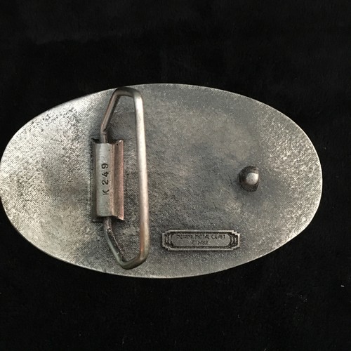 VINTAGE 1982 BLACK GOLD OILFIELD BELT BUCKLE Pewter Metal Craft 0244 - Picture 4 of 6