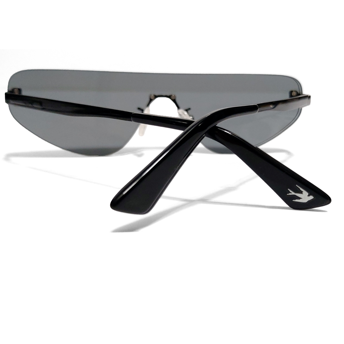McQ by Alexander McQueen MQ0221S Shield Sunglasses Black 
