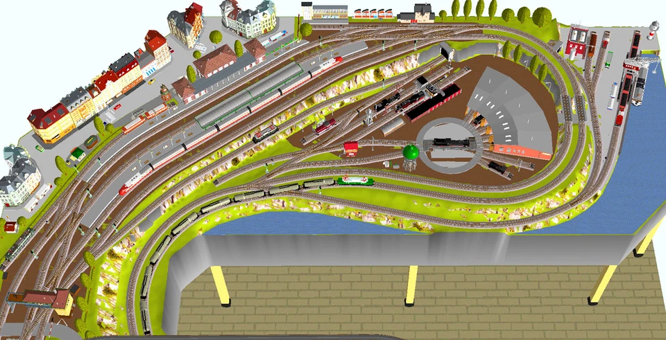 GP4-0020 Märklin C-Track Plan "Feldafing" 375x340x245cm (A4 Folder Color) - Image 2 of 4