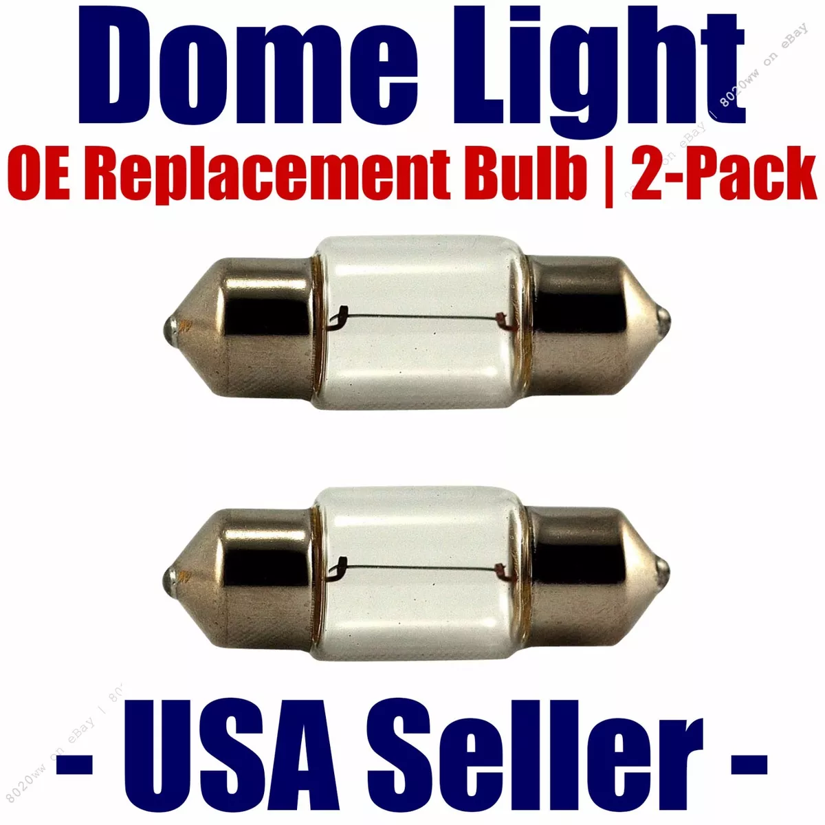 Dome Light Bulb 2 Pack OE Replacement Fits Listed Plymouth Vehicles DE3175
