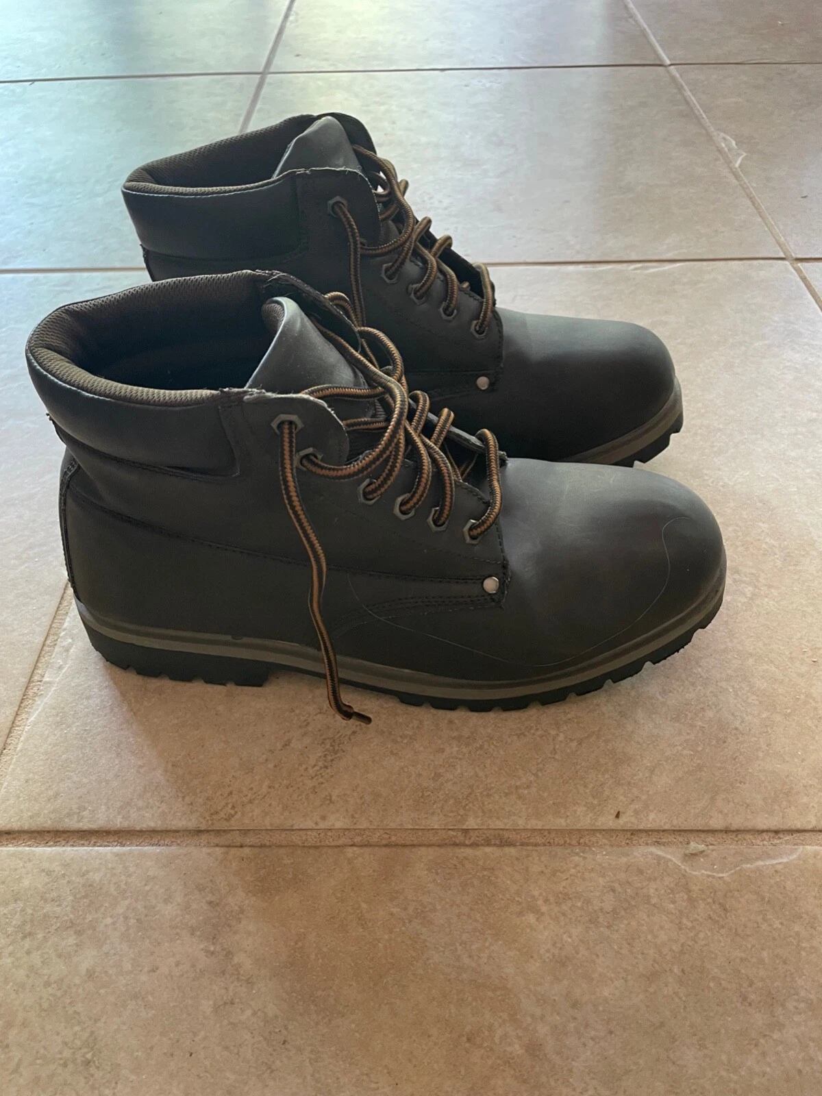 Mens Brown Work or Hiking Boots Faded Glory Comfortstart Sz 13
