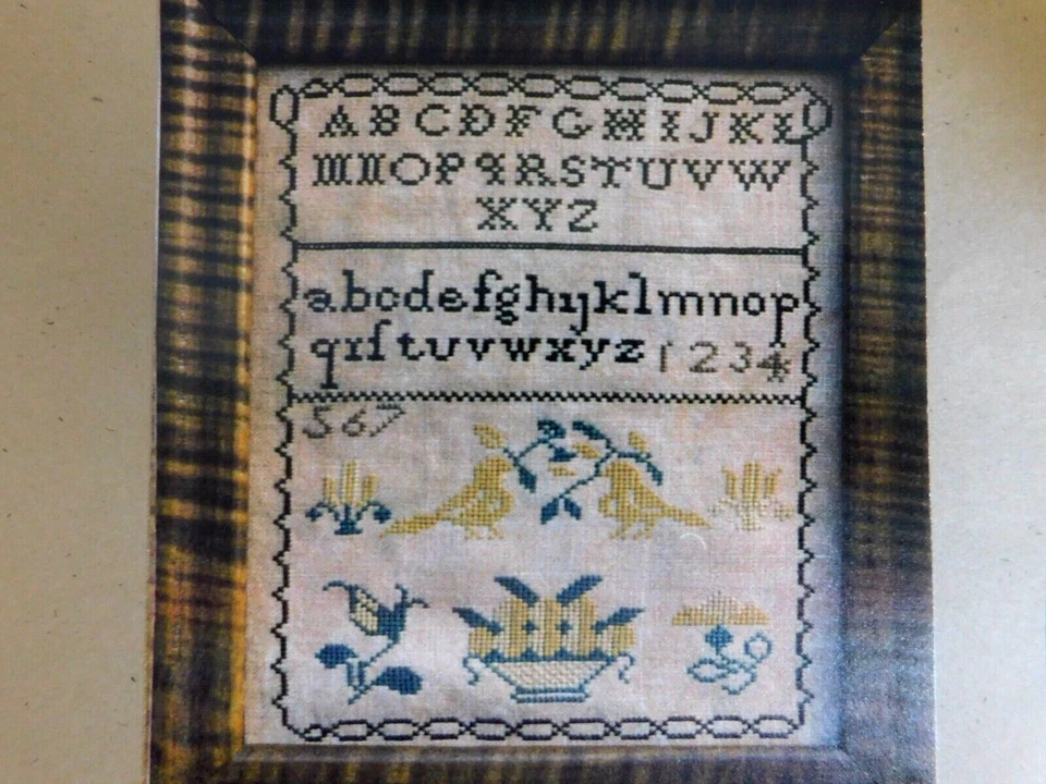 Anonymous Quaker Sampler Goode Huswife cross stitch chart prim alphabet pattern - Image 2 of 4