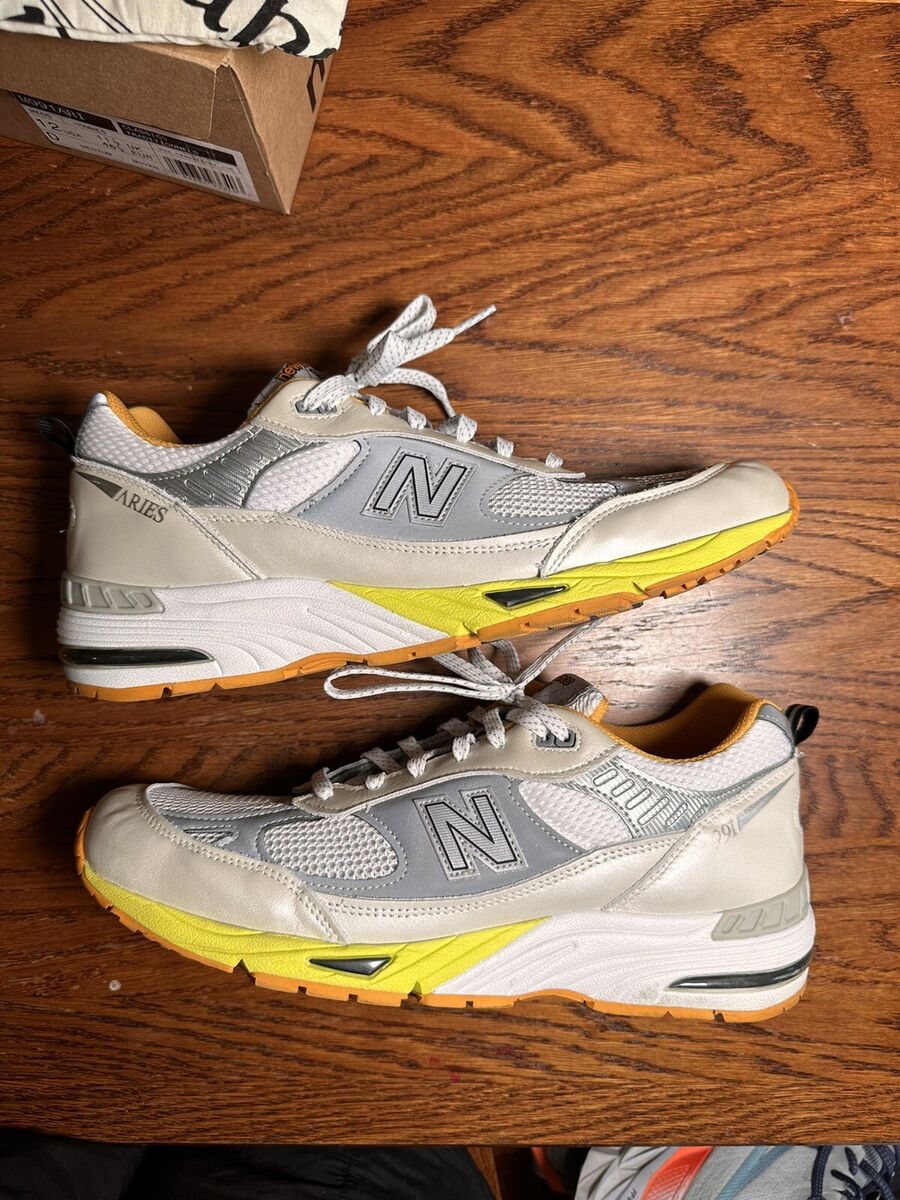 New Balance 991 Made In England x Aries Orange Silver Men's New Balance 991 Made In England x Aries Orange Silver Men's