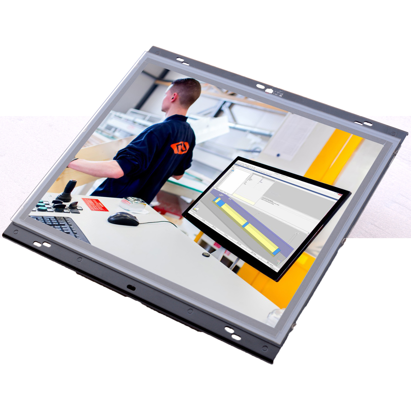 48Cm 19"" Openframe Industrie Vga + Dvi Monitor M190Eg01 With Schutzplatte M386
