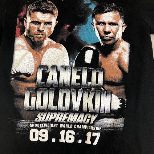 Box T-Shirt 2017 Canelo VS Golovkin mittelschweres T-Shirt Größe Small - Bild 5 von 8