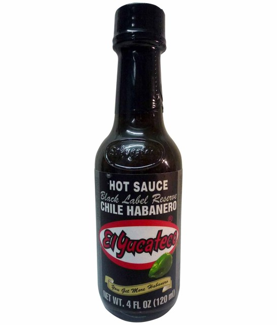 El Yucateco Hot Sauce Black Label Reserve Chile Habanero 120ml for sale