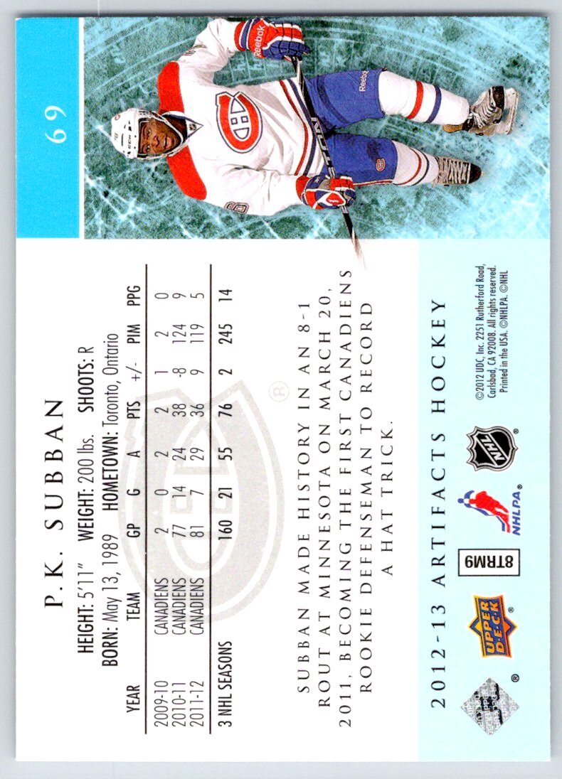 2012-13 Upper Deck Artifacts NHL Hockey Cards - U-Pick From List - Picture 139 of 201