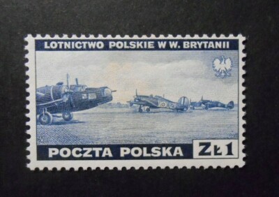 POLEN,POLAND,POLSKA, 1941 Regierung London '' Subjekte. FLUGZEUG '' 1 Zloty MH*