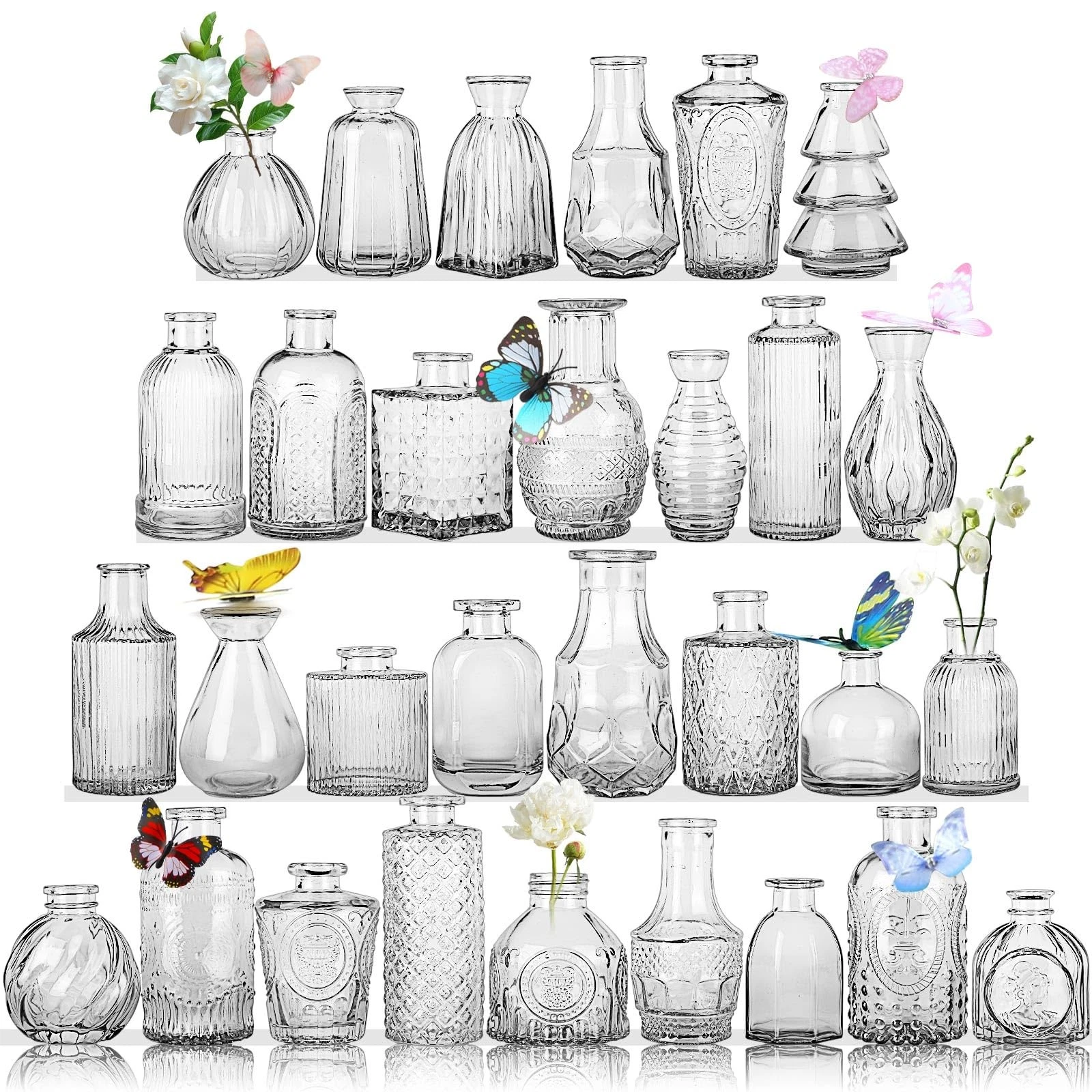 Glass Bud Vases in Bulk Set of 30 Pcs,Small Glass Vases for Flowers as Weddin...
Opens in a new wind