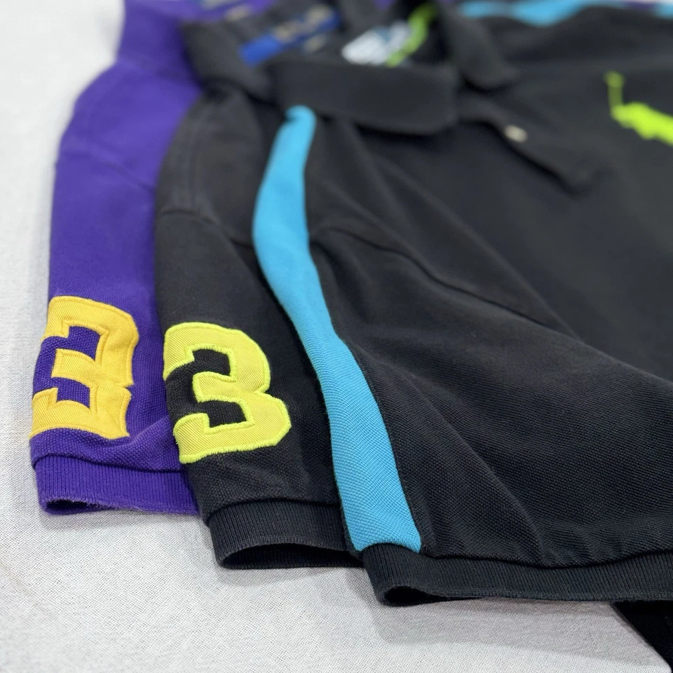 Lot of 3 Ralph Lauren Rugby Polo Shirts Men’s 2XL Custom Slim Fit Big Pony #3 - Image 2 of 4