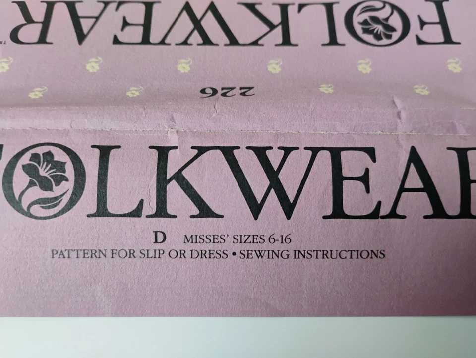 Folkwear Sewing Pattern #226 PRINCESS SLIP 30s 40s Size 6-16 UnCut - Image 3 of 4