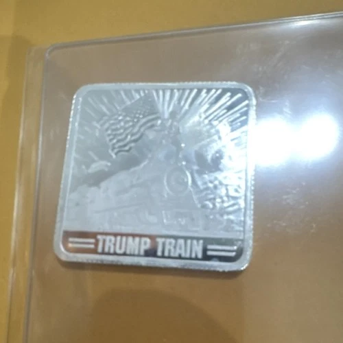 Trump Train 1 oz .999 Fine Silver Bar Political Theme Bullion