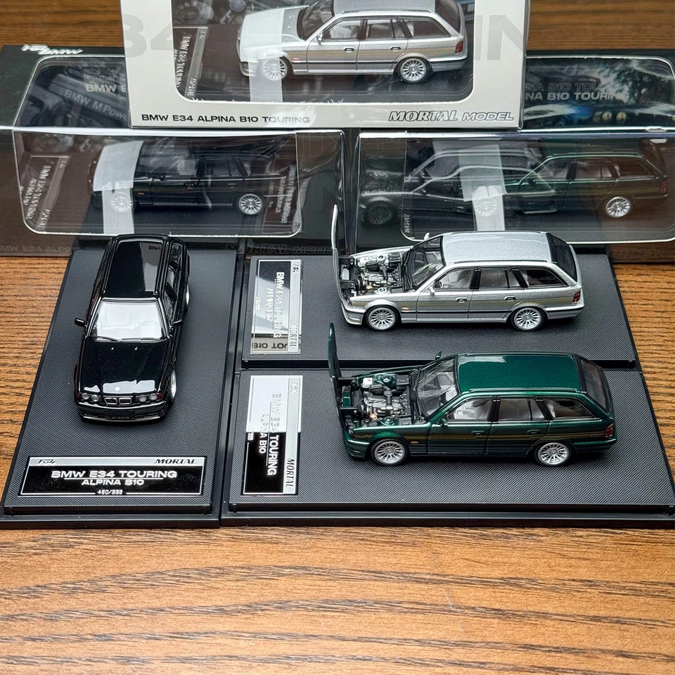 Modelo de coche de aleación de extremo abierto Mortal 1:64 BMW E34 ALPINA B10 TOURING Foto 3 de 4