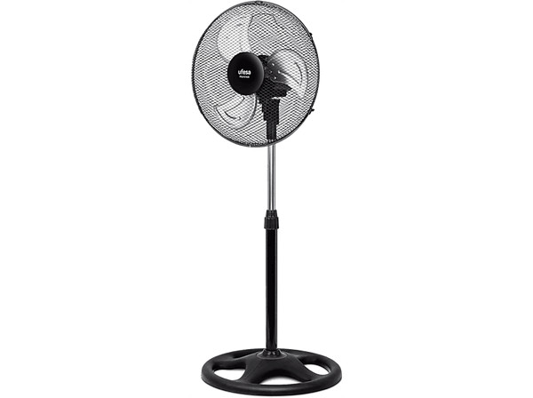 Ventilador de Pie - Ufesa SFM1600 Montreal, 50 W, 3 velocidades, Negro
