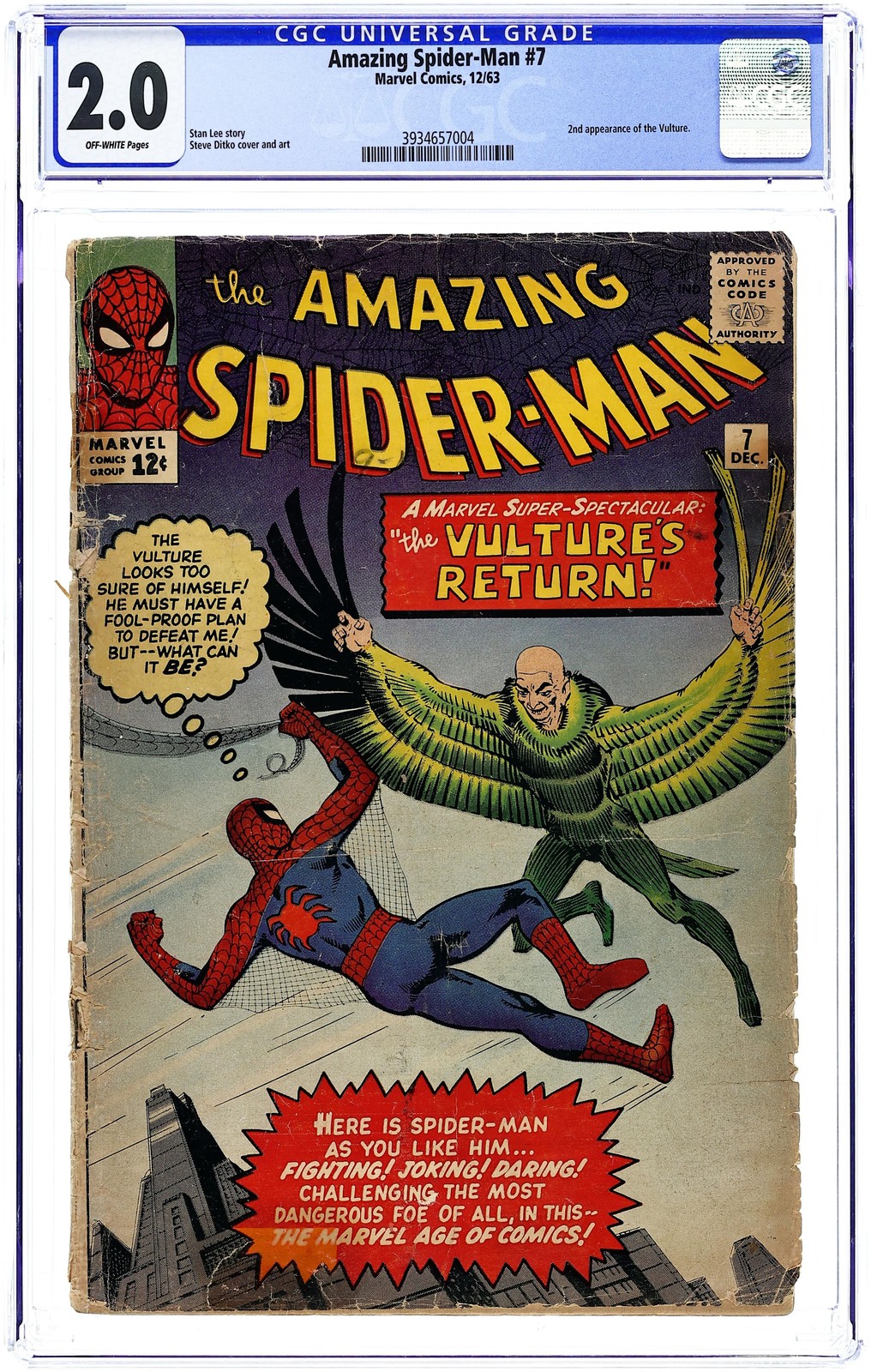 1月セール！アメコミリーフ Spider-Man #7 CGC 9.6 1月セール！アメコミリーフ Spider-Man #7 CGC 9.6 1月セール