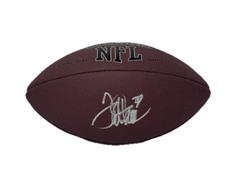 Terrell Davis Denver Broncos Signed Autograph Wilson NFL Football Beckett COA
