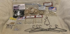 54 Pc Mixed Lot SHOES/EYEGLASSES/HATS/RINGS/HANGERS Doll/Craft Items - Unused