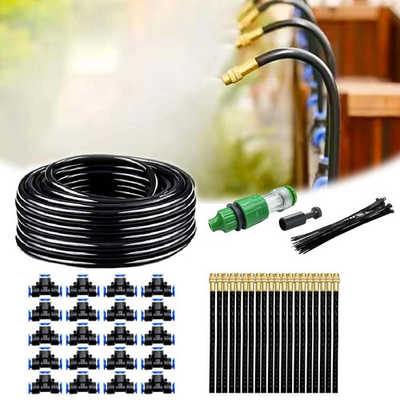 #ad #ad Automatic Greenhouse Drip Irrigation Kit with 20 Brass 360° Adjustable 65FT $42.99