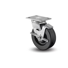 Albion 16Tm06201sfba 6" X 2" Non-Marking Phenolic Swivel Caster, Face Brake,