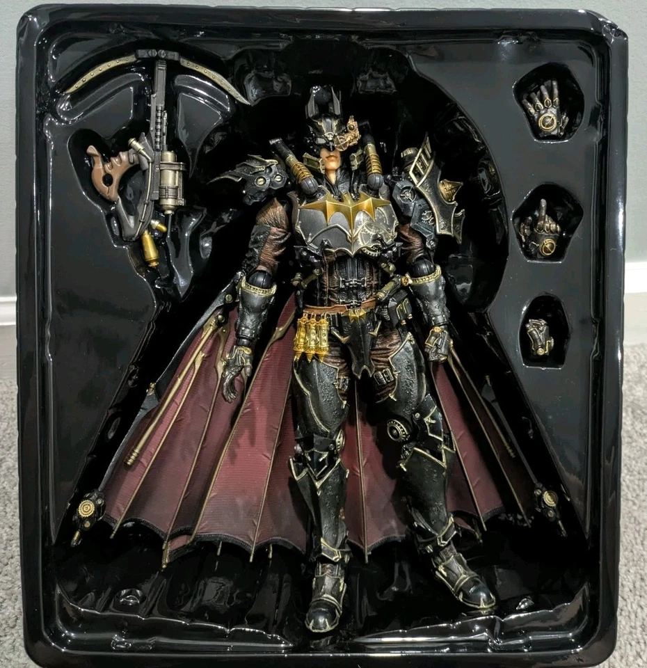 Figura de acción DC Comics Variante Play Arts Kai Batman: Timeless Steam Punk con caja Foto 3 de 4