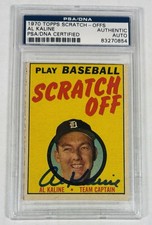 1970 Topps Scratch-Off Al Kaline PSA/DNA AUTO Baseball Card HOF Tigers Vintage