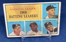 NL Dick Groat Norm Larker Willie Mays Roberto Clemente 1961 Topps #41 Poor