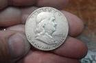 1952 D FRANKLIN HALF DOLLAR SILVER 90% PART OF FULL COLLECTION IN DANSCO BOOK