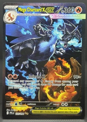 ポケモンカードゲーム Mega Charizard X EX 360 HP Mega Charizard x EX 125/094 SIR Phantasmal Flames Pokemon TCG