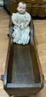 Antique 1940’s Ideal Plassie Doll 15" Composition Pat. No 2252077 W/ Bassinet — photo 2
