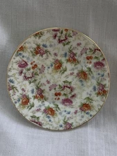 Vintage Lefton China Pink Floral Demitasse Hand Painted Saucer  #2120 Lefton’s