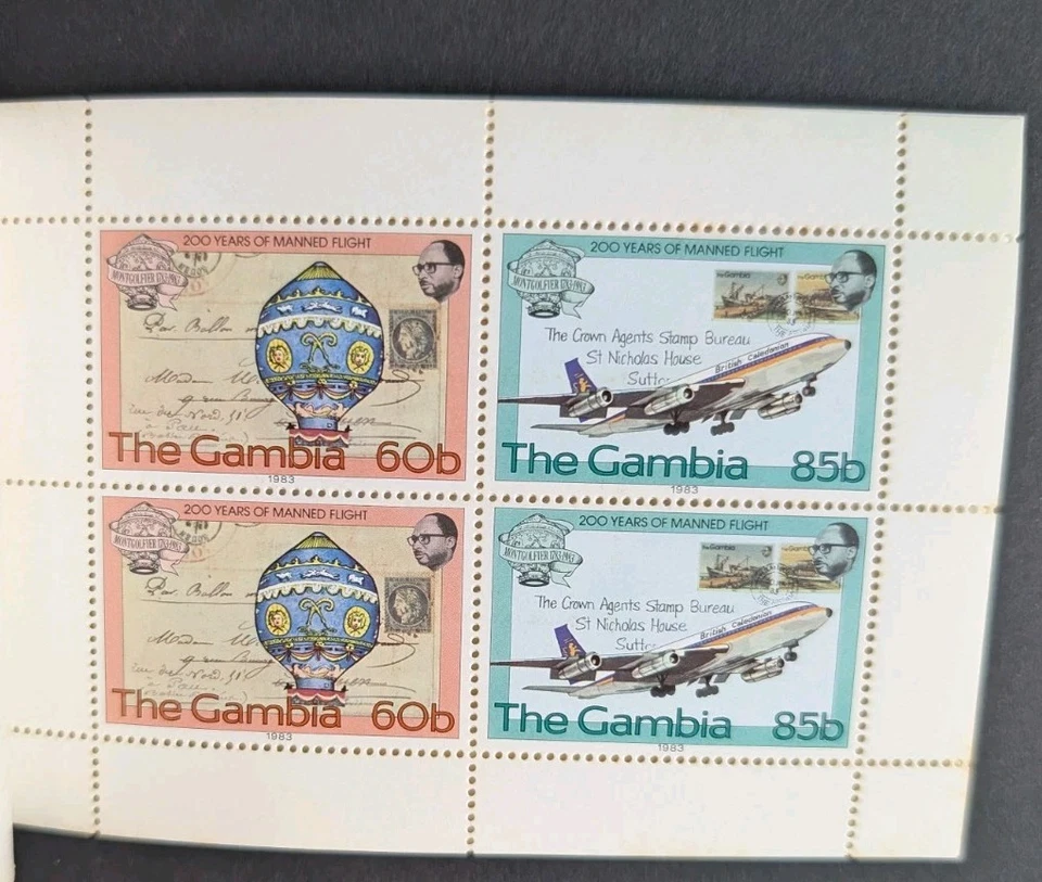 The Gambia 1983 200 Years Anniversary Manned Flight Booklet MUH - image 3 of 4