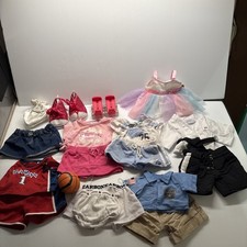 Build A Bear Clothes Shoes Hair-bows Dress Denim Basketball Cheer Skates