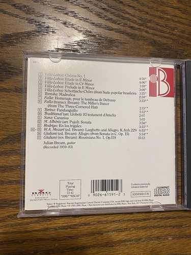 Julian Bream Vol. 8 CD Popular Classics For Spanish Guitar Autographed Rare Oop - Picture 4 of 18