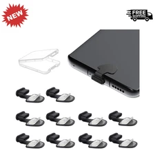 USB-C Dust Plug Cover Anti-Lost Charging Port for iPhone Galaxy iPad 10 Pack