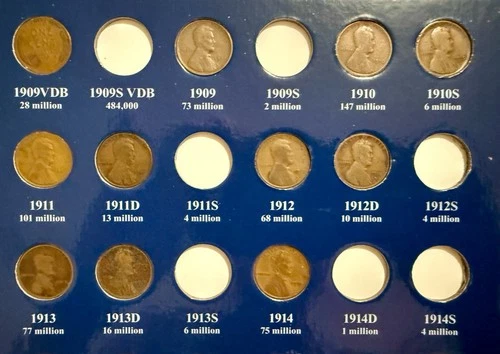 🔥1909 VDB-1958 D Lincoln Wheat Cent Whitman Album Collection~120+Coins🔥