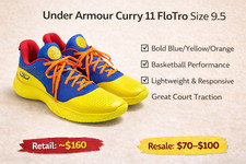 Size 10.5 - Under Armour Curry 1 Low FloTro Curry Camp for sale