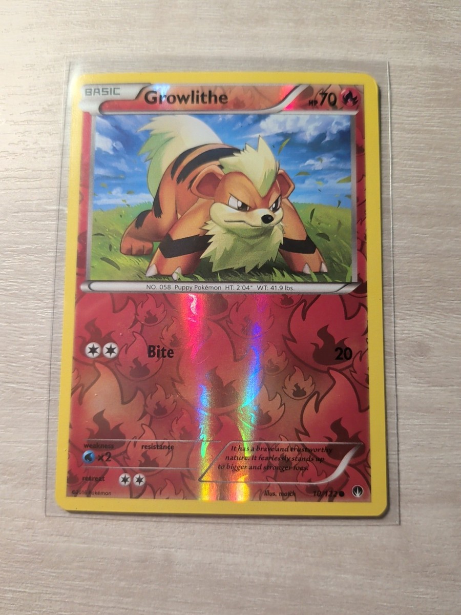 Growlithe 10/122 Reverse Holo Pokemon TCG: Breakpoint