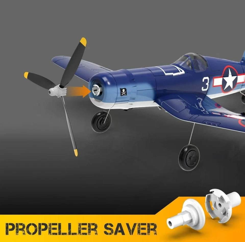 VOLANTEX F4U RC Plane 2.4G 4CH Remote Control Warbird Stunt Glider RTF Beginner - Image 3 of 4