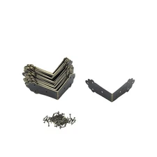 20 Pcs Metal Corner Guard Decorative Box Corners Right Angle Bracket for Chair