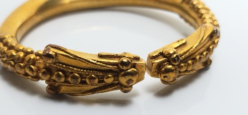 Vintage New York MET Art Museum goldfarben griechische Balkanregion Schlangen Armband Armreif - Bild 5 von 12
