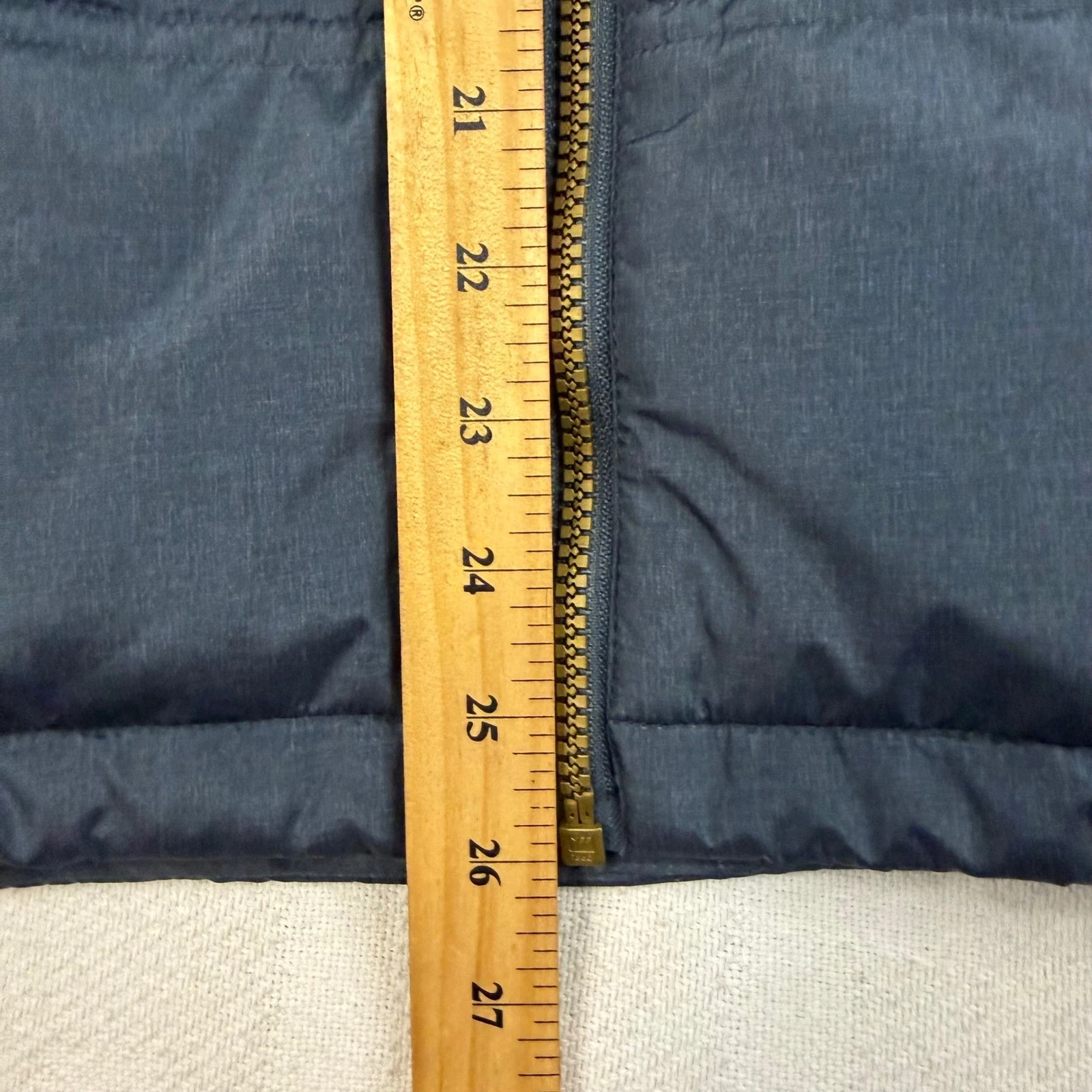 Weatherproof Vintage Mens Puffer Vest Navy Blue Quilted Flannel Lined Large NEW image 5