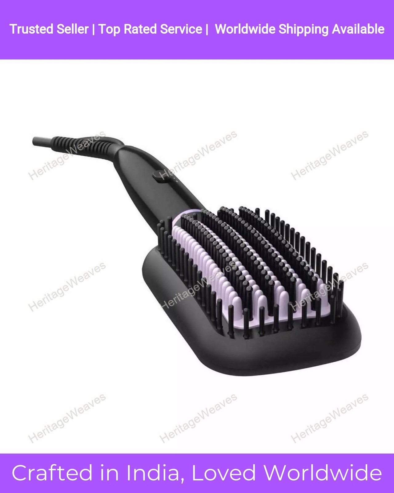 Philips Hair Straightening Brush,Triple Bristle Design,Kerat
