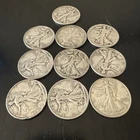 Walking Liberty Half Dollar - 90% Silver - Lot of Ten (10) U.S. Coins