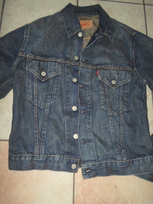 LEVIS Herren Jacke Jeansjacke Bikerjacke Trucker Jackett Denim Used Lock M 48 50
