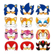 Sonic Party Decoration Birthday Supplies Sonic Mask Kids Game Sonic Party Favors