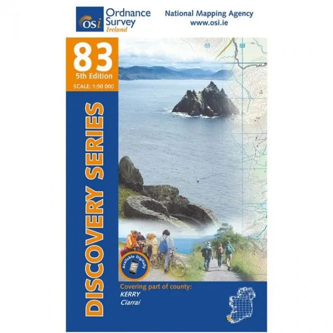 Discovery Series 83 County Kerry (Irish by Ordnance Survey Ireland (Map 2022) - Image 2