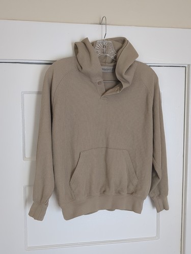 Fear Of God Henley Hoodie Waffle Youth Kids Size 10 Tan Women's XS