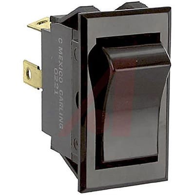 1PC CARLING TECHNOLOGIES TIGC5M-6S-BL-NBL Rocker Switch,SPDT,(ON)-OFF-(ON),Blac