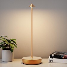 Rechargeable Cordless Table Lamp, Portable Powered Battery 6000mAh Metal USB ...